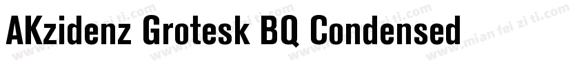 AKzidenz Grotesk BQ Condensed 中字体转换